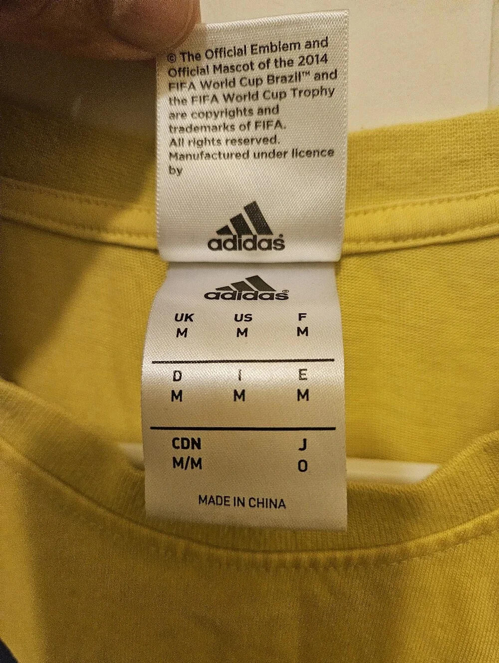 adidas Yellow Brasil Graphic Short Sleeve Tee